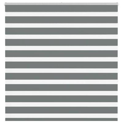 VidaXL Zebra rolgordijn 150x150 cm stofbreedte 145,9 cm donkergrijs VidaXL Zebra rolgordijn 150x150 cm stofbreedte 145,9 cm donkergrijs