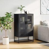 Hoge kast 68x39x111,5 cm staal zwart - thumbnail