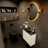 MONDIAZ FOWY toiletmeubel 60cm kleur talc. Waskom positie midden kleur urban | urban. Met 1 kraangat - thumbnail