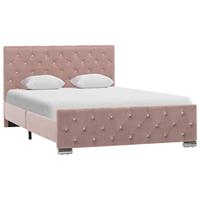VidaXL Bedframe fluweel roze 120x200 cm - thumbnail