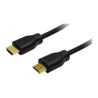 LogiLink CH0076 HDMI-kabel HDMI Aansluitkabel HDMI-A-stekker, HDMI-A-stekker 0.20 m Zwart 4K UHD - thumbnail