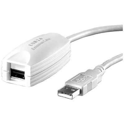 VALUE USB 2.0 verlenging, wit, 5 m