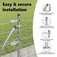 VidaXL Hek met paal zilver 0,6 x 10 m staal - thumbnail