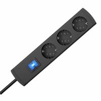 Kopp 233805009 Stekkerdoos met schakelaar 3-voudig Antraciet Randaarde stekker 1 stuk(s) - thumbnail