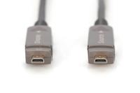 Digitus AK-330127-200-S HDMI-kabel HDMI Aansluitkabel HDMI-A-stekker 20 m Zwart 4K UHD, Afgeschermd (drievoudig), Flexibel, Afscherming totaal, Afgeschermd, - thumbnail