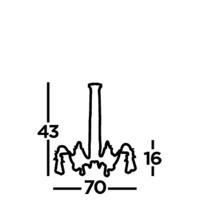 Searchlight Industriële hanglampOlivia Ø 70cm - 1068-8SS - thumbnail