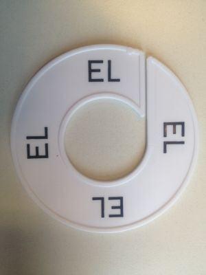 Maatring 9cm wit/zwart EL