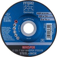 PFERD TOOLS 62212848 E 125-7 SGP WHISPER STEELOX Afbraamschijf gebogen Diameter 125 mm Boordiameter 22.23 mm RVS, Staal 10 stuk(s) - thumbnail