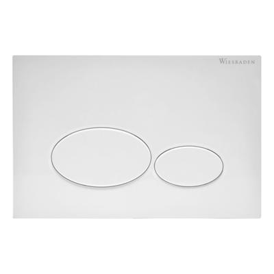 Wiesbaden X32 drukplaat voor inbouwreservoir mat wit