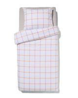 HEMA Dekbedovertrek 140x200/220cm zacht katoen ruiten lila (multi) - thumbnail