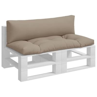 VidaXL Palletkussens 2 st stof taupe