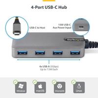 USB-HUB Startech 5G4AC-USB-C-HUB Grijs - thumbnail