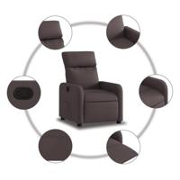 Fauteuil verstelbaar stof donkerbruin - thumbnail
