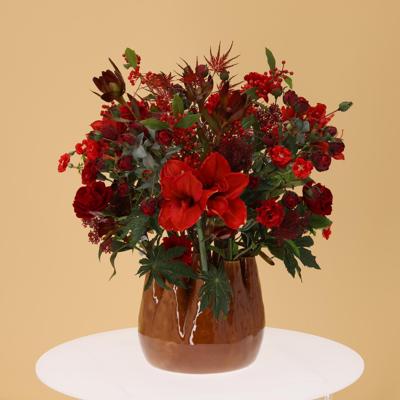 Kunstboeket Michelle Loulé 65cm in Tuitvaas Tulp Oker