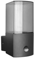Enzo Wandlamp | E27 | met sensor | gebogen | antraciet IP54 - 5087110 - thumbnail