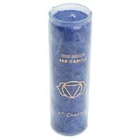 Fair Trade Derde Oog Chakra (6e) Stearine Kaars in Glas - Indigo (100 - thumbnail
