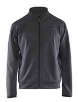 Blåkläder Service Sweatshirt met rits 33622526 | Medium Grijs/Zwart | Maat XL - 7330509685075 - thumbnail