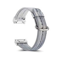 By Qubix - Compatible met Fitbit Ionic TPU bandje - Grijs/Blauw - Compatible fitbit bandje - thumbnail