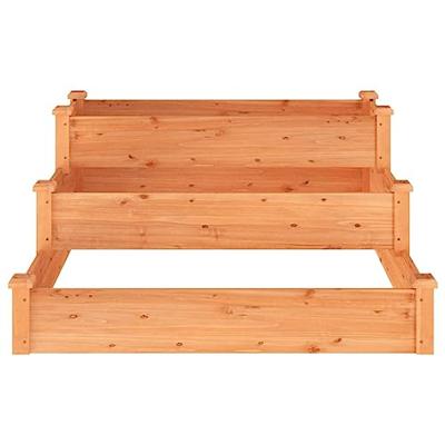 VidaXL Plantenbak verhoogd 120x120x56 cm massief vurenhout bruin VidaXL Plantenbak verhoogd 120x120x56 cm massief vurenhout bruin