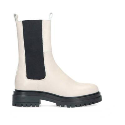 Manfield leren chelsea boots off white