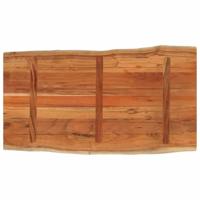 Tafelblad rechthoekig natuurlijke rand 100x60x2,5 cm acaciahout - thumbnail