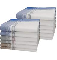 12 stuks heren zakdoeken - White Summer - Betaalbare katoenen zakdoeken - 100% katoen - thumbnail