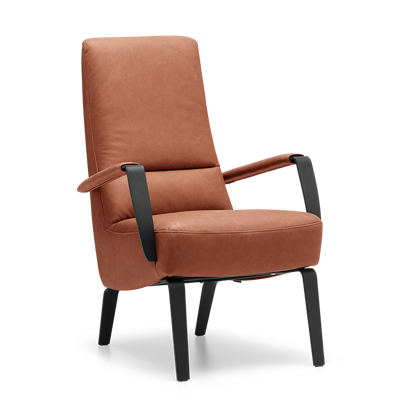Fauteuil X-108 Donkerbruin Leer