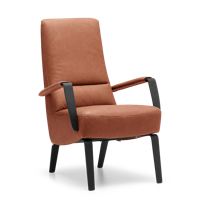 Fauteuil X-108 Donkerbruin Leer - thumbnail