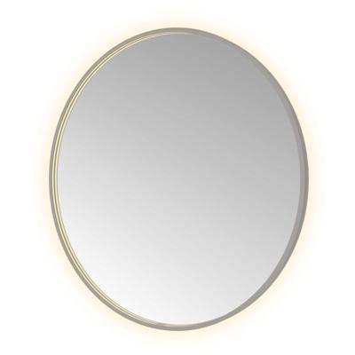 Spiegel Hotbath &MORE 100x100 cm LED-Verlichting Spiegelverwarming Rond Geborsteld Gunmetal
