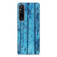 Sony Xperia 1 V | Bumper Hoesje | Wood Blue - thumbnail