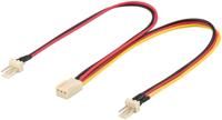 Goobay 3-pin y-kabel (zwart/rood, 0,22 meter) - thumbnail