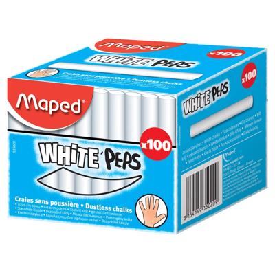 Schoolbordkrijt maped white'peps ds 100st wit