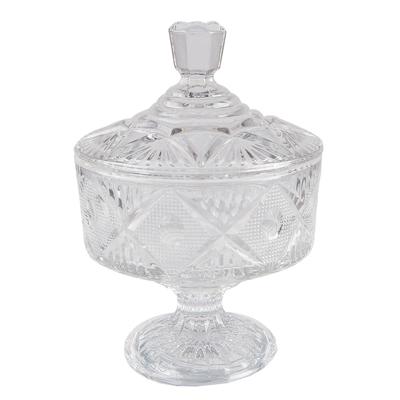 Clayre & Eef Glazen potje Ø 12x17 cm Rond Potje