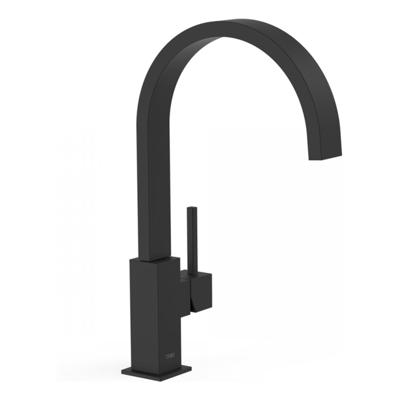 Keukenkraan Tres Cocina Gebogen Uitloop 21 cm Mat Zwart Tres