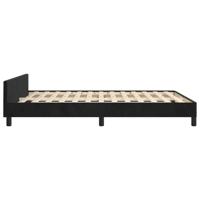 Bedframe zonder matras 140x190 cm fluweel zwart - thumbnail