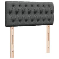 Boxspring met matras stof donkergrijs 90x190 cm - thumbnail
