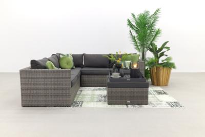 Cayman II loungeset 4-delig organic grey / donker antraciet Cayman II loungeset 4-delig organic grey / donker antraciet