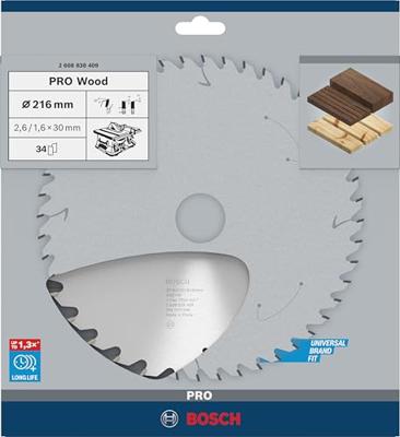 Bosch Accessories Optiline 2608838409 Cirkelzaagblad 216 x 30 x 1.6 mm Aantal tanden: 34 1 stuk(s) Bosch Accessories Optiline 2608838409 Cirkelzaagblad 216 x 30 x 1.6 mm Aantal tanden: 34 1 stuk(s)
