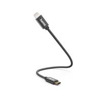 Hama 00201601 USB-laadkabel USB 2.0 Apple Lightning stekker, USB-C stekker 0.20 m Zwart - thumbnail