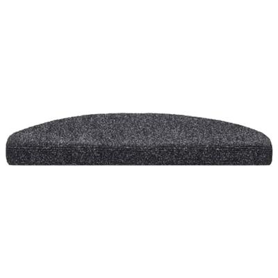 VidaXL Trapmatten zelfklevend 15 stuks 65x21x4 cm donkergrijs halfrond groot VidaXL Trapmatten zelfklevend 15 stuks 65x21x4 cm donkergrijs halfrond groot