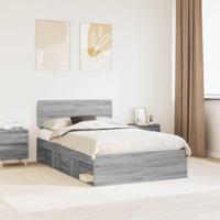 Bedframe Grijs Sonoma 120 x 190 cm Massief grenenhout - thumbnail