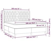 Boxspring met matras stof taupe 180x200 cm - thumbnail