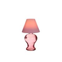 Ideas 4 Seasons Glass theelichtlamp zacht roze h16cm - thumbnail