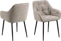Sohome Eetkamerstoel 'Milly' Bouclé, kleur Beige - thumbnail