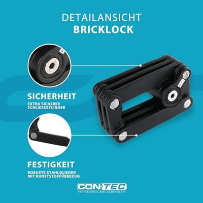 CONTEC vouwslot "bricklock" ct faltschl. bricklock 78 cm, black