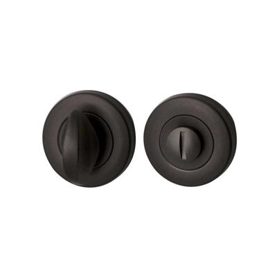 Hardbrass Artax toilet-/badkamersluiting rond 8mm - PUURzwart