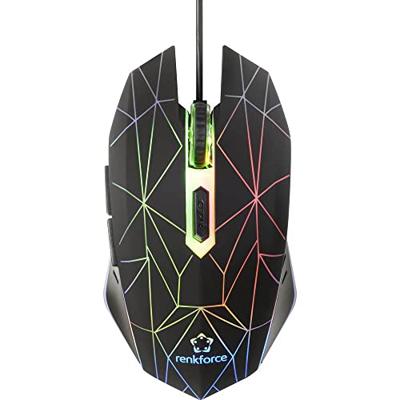 Renkforce RF-GM-120 Gaming-muis USB Optisch Zwart 6 Toetsen 3600 dpi Verlicht
