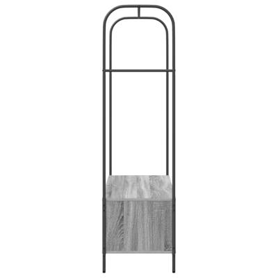 VidaXL Kledingrek met opslag grijs 100 x 44 x 160 cm bewerkt hout VidaXL Kledingrek met opslag grijs 100 x 44 x 160 cm bewerkt hout