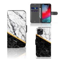 Apple iPhone 11 Pro | Bookcase | Marmer Wit Zwart - Origineel Cadeau Man - thumbnail