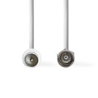 Nedis CSGL41800WT15 Satelliet- En Antennekabel F-male Iec (coax) Male Vernikkeld 75 Ohm Dubbel Afgeschermd 1.50 M Rond Pvc Wit Label - thumbnail